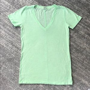 Bright Green V Neck